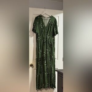 Green Floral Tiered Maxi Dress - Knox and Rose (Target)